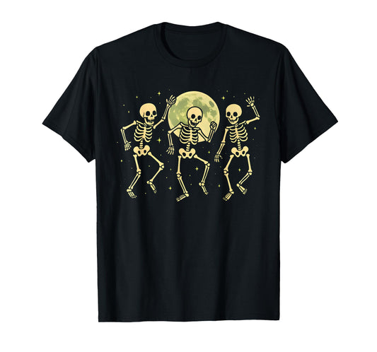 Dancing Skeletons Halloween Dance Skeleton Funny Men Women T-Shirt
