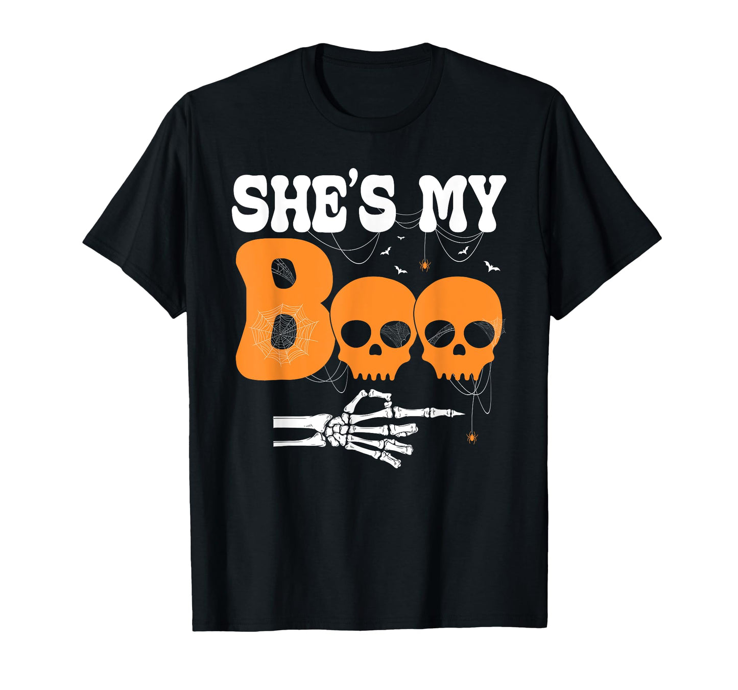 She’s My Boo Skeleton Couple Matching Halloween Costume T-Shirt