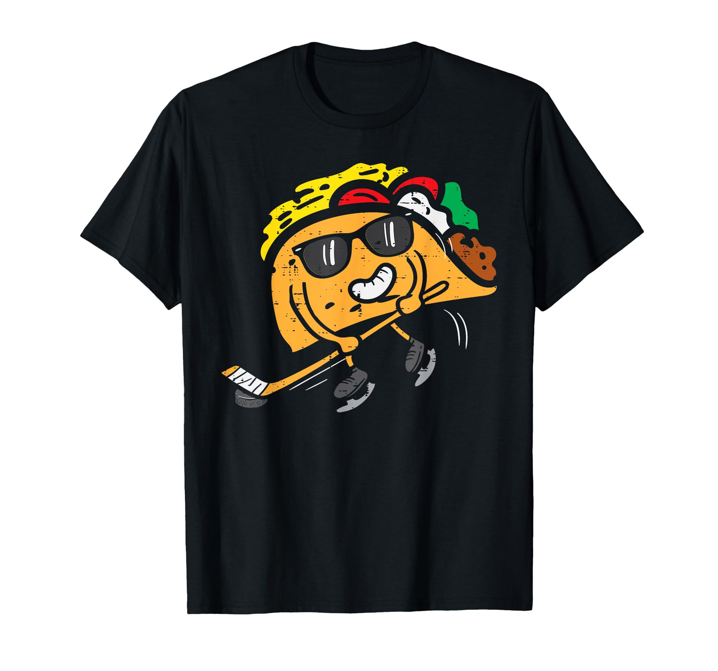 Taco Ice Hockey Cinco De Mayo Mexican Fiesta Boys Men Kids T-Shirt