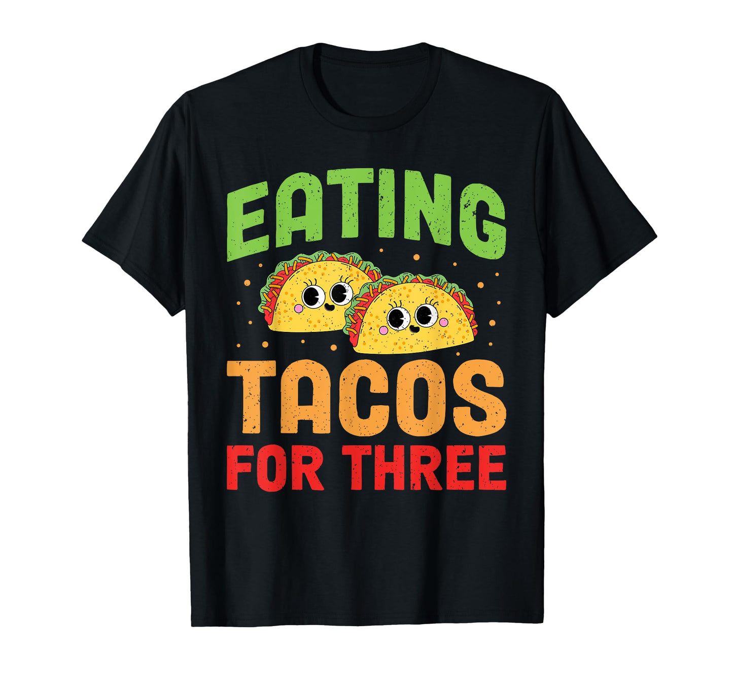 Pregnant Eating tacos for three Twin Pregnancy Cinco De Mayo T-Shirt