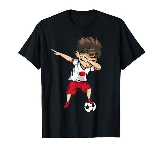 Dabbing Soccer Boy Japan - Japanese Football Soccer T-Shirt