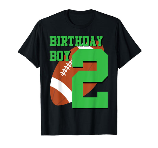 2nd Birthday Football Boy | 2 year old Field Players T-Shirt