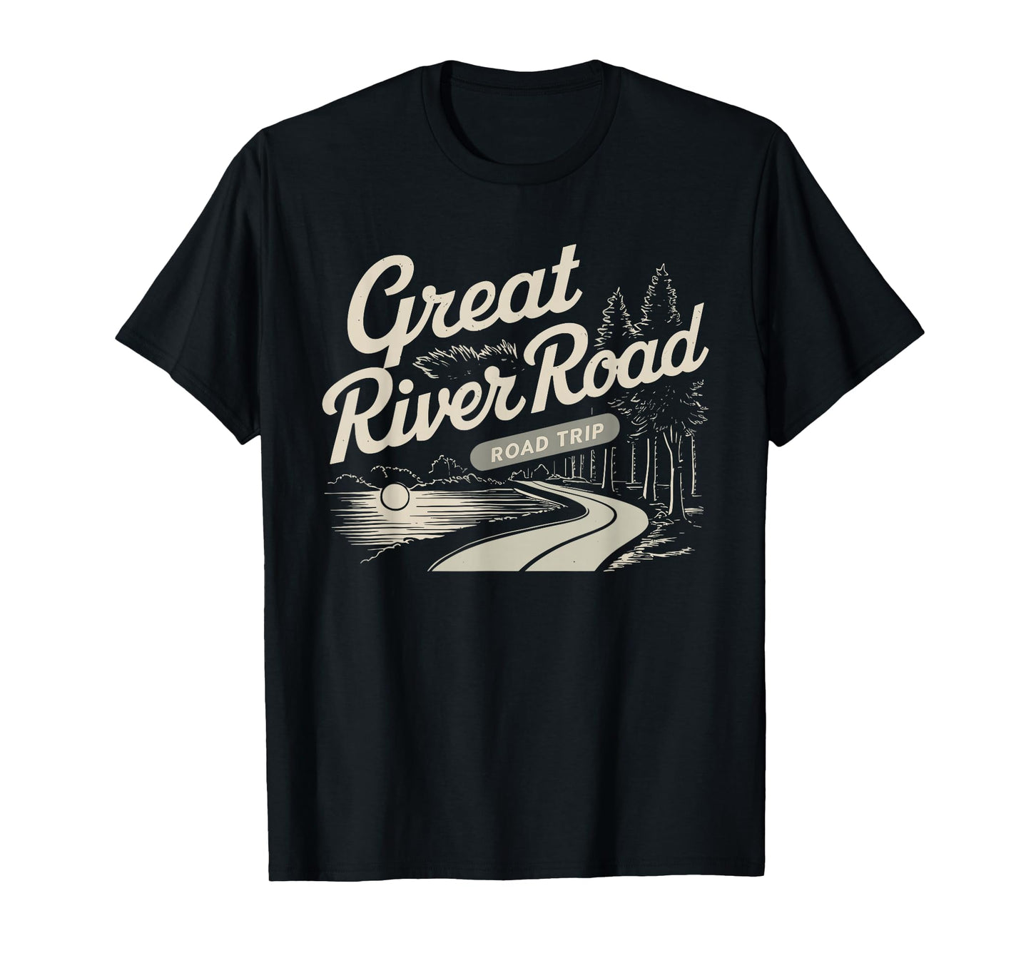 Great River Road Road Trip Scenic Byway Travel Souvenir T-Shirt