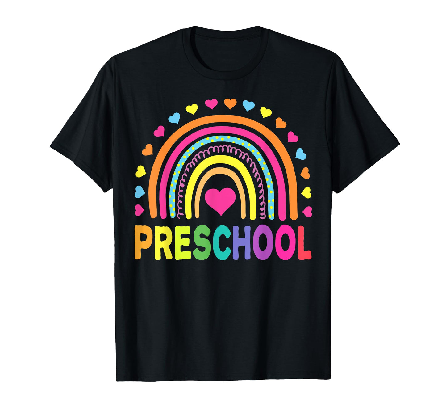Preschool Rainbow Girls Boys Kids Teacher Back To School T-Shirt