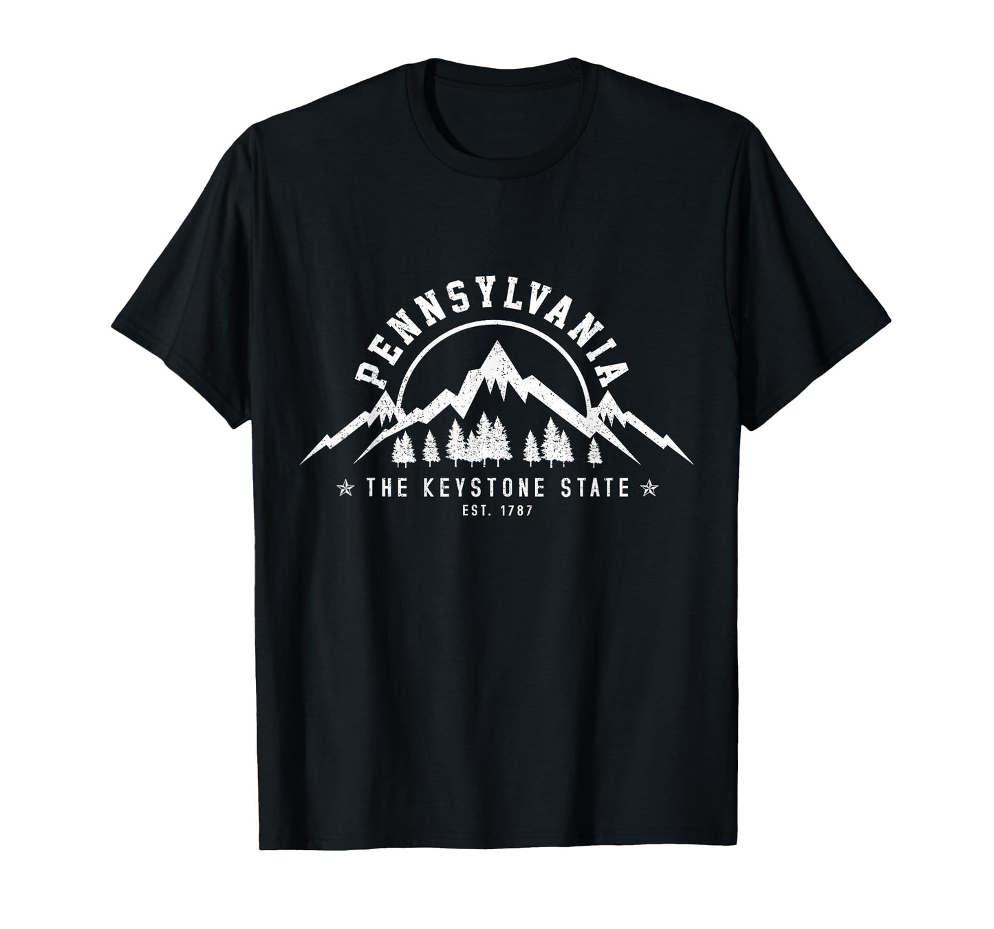 Pennsylvania State Est. 1787 Vintage Mountains Gift T-Shirt