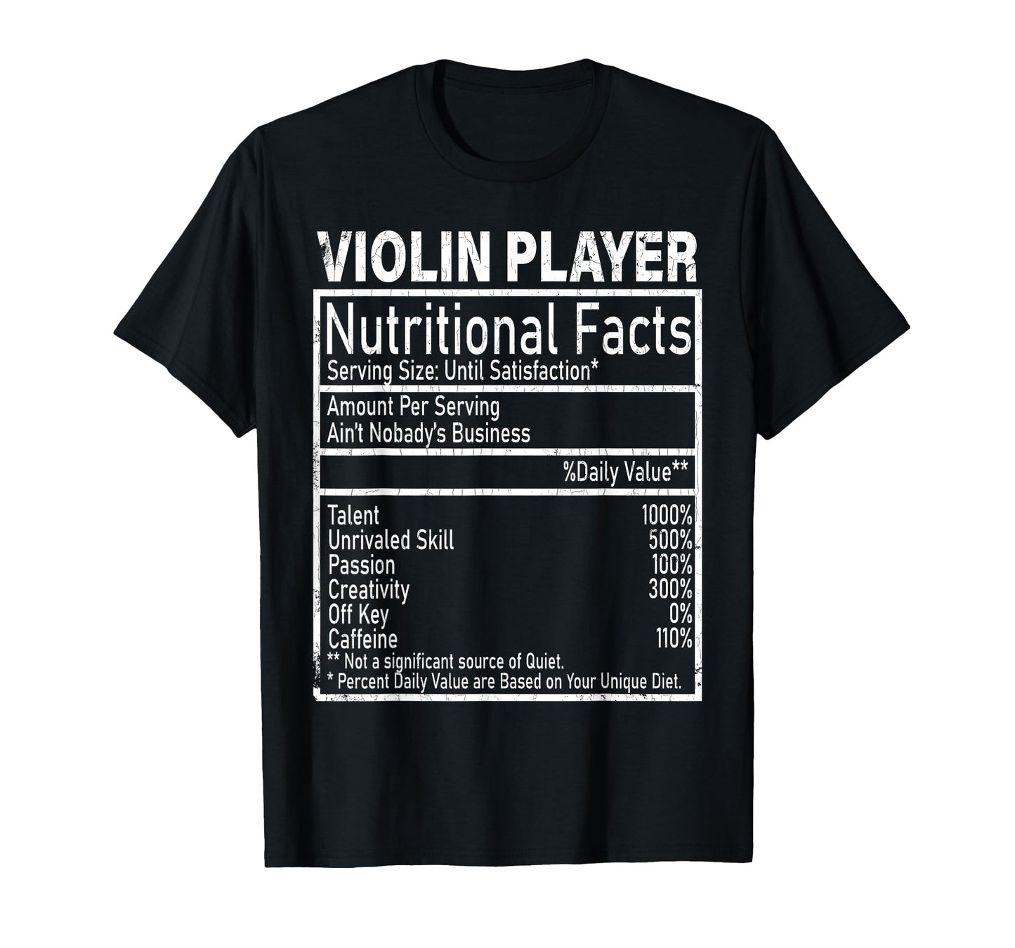 Violin Player Facts Funny Violinist Music Player Graphic T-Shirt