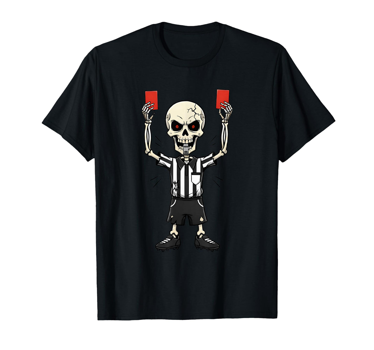 Halloween Skeleton Referee Soccer T-Shirt
