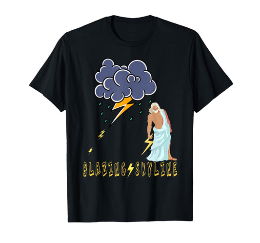 Zeus Greek God Thunder Lightning Bolt Storm Retro Mythology T-Shirt