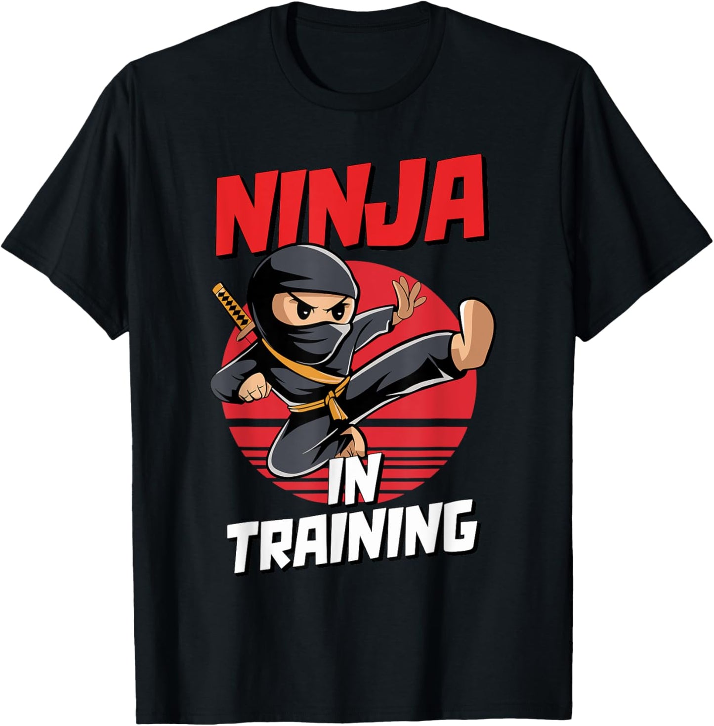 Ninja In Training Costume Party Warrior Boys Girls Kids T-Shirt