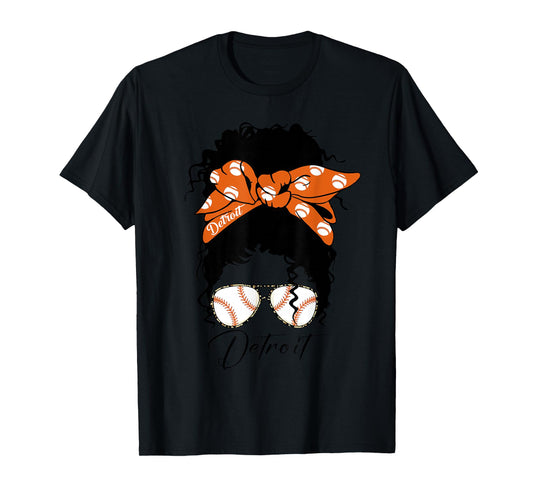 Datroit Messy Bun Souvenir I Love Datroit T-Shirt