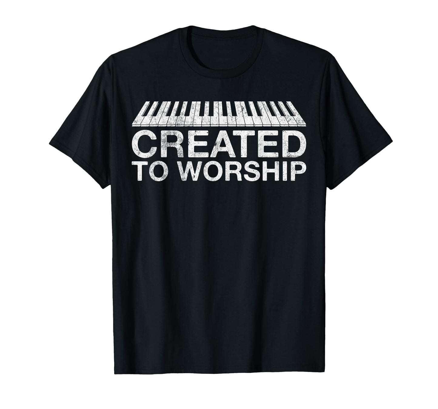 Created To Worship Music Piano Keyboard Pianist T-Shirt