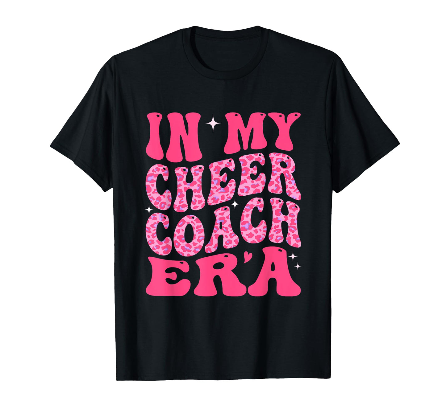 In My Cheer Coach Era Groovy Pink Leopard Women Men T-Shirt