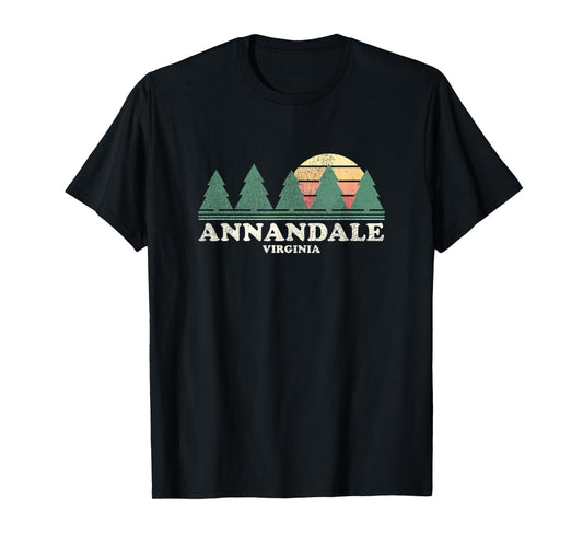 Annandale VA Vintage Throwback Tee Retro 70s Design T-Shirt
