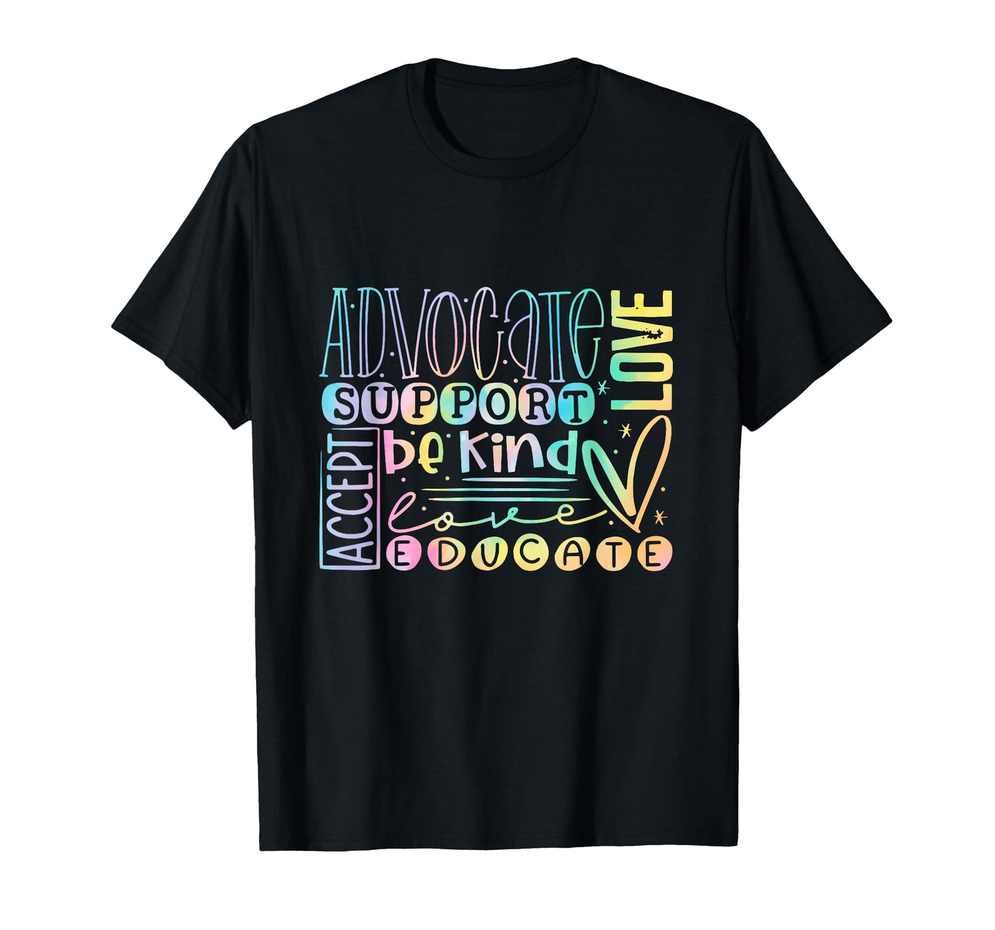 Advocate Love Support Accept Be Kind Autism Awareness Women T-Shirt