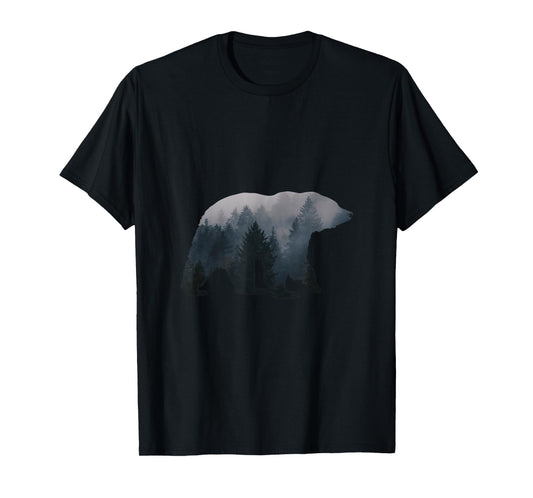 Bear illustration made of trees bears T-Shirt