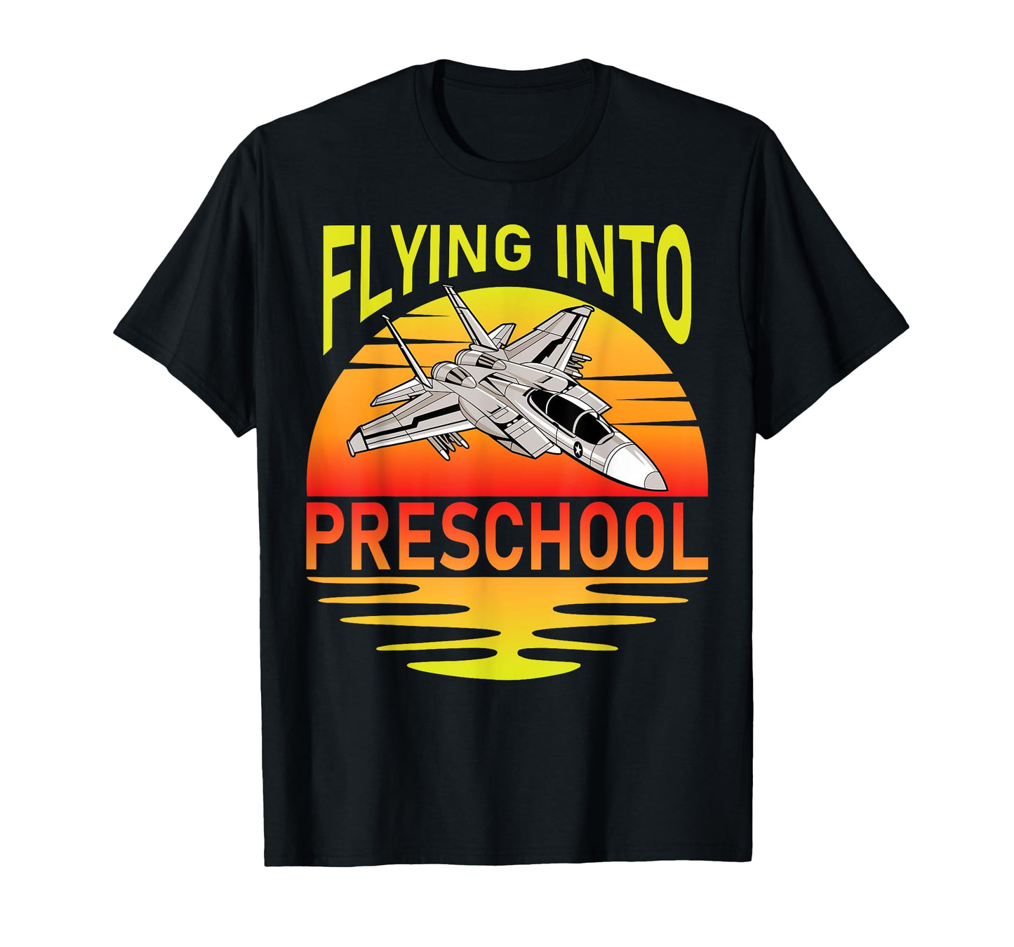 Flying Into Preschool Airplane Teacher Back To School Men Women Kids T-Shirt