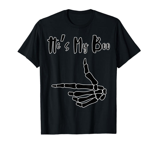 Couple's Halloween He's My Boo Boyfriend Tee T-Shirt