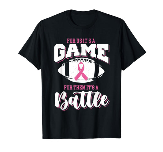 Football It's a battle breast cancer awareness T-Shirt