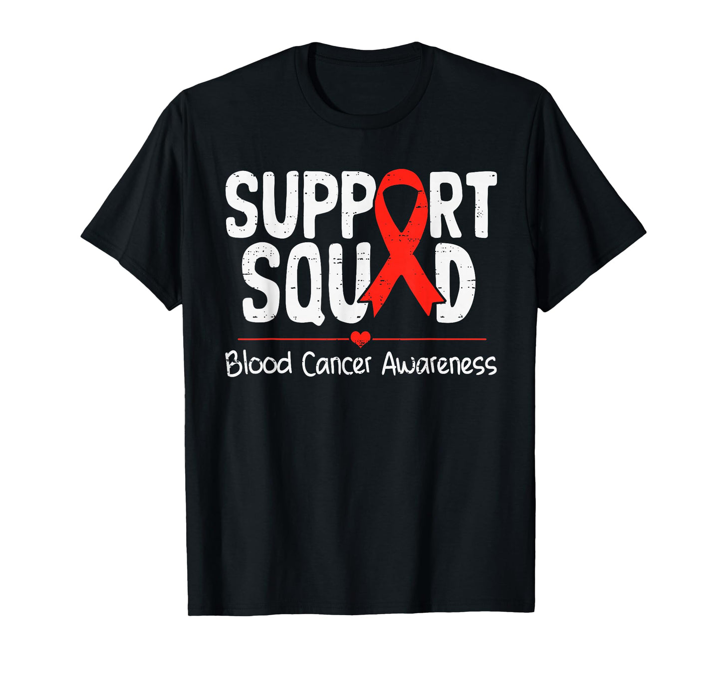 Support Blood Cancer Awareness Ribbon Red Men Women Kids T-Shirt