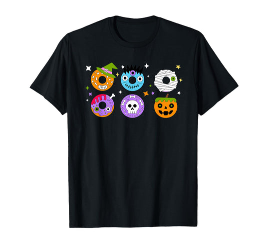 Cute Halloween Monster Donuts Costume Spooky Sweet Donut Tee T-Shirt