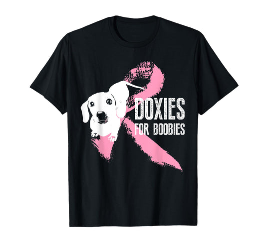 Dachshunds For Boobies Breast Cancer Awareness T-Shirt