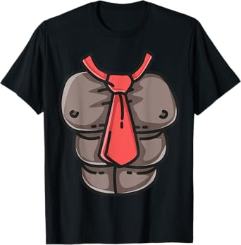 Donkey Monkey Chest Red Tie Game Cosplay Halloween Costume T-Shirt