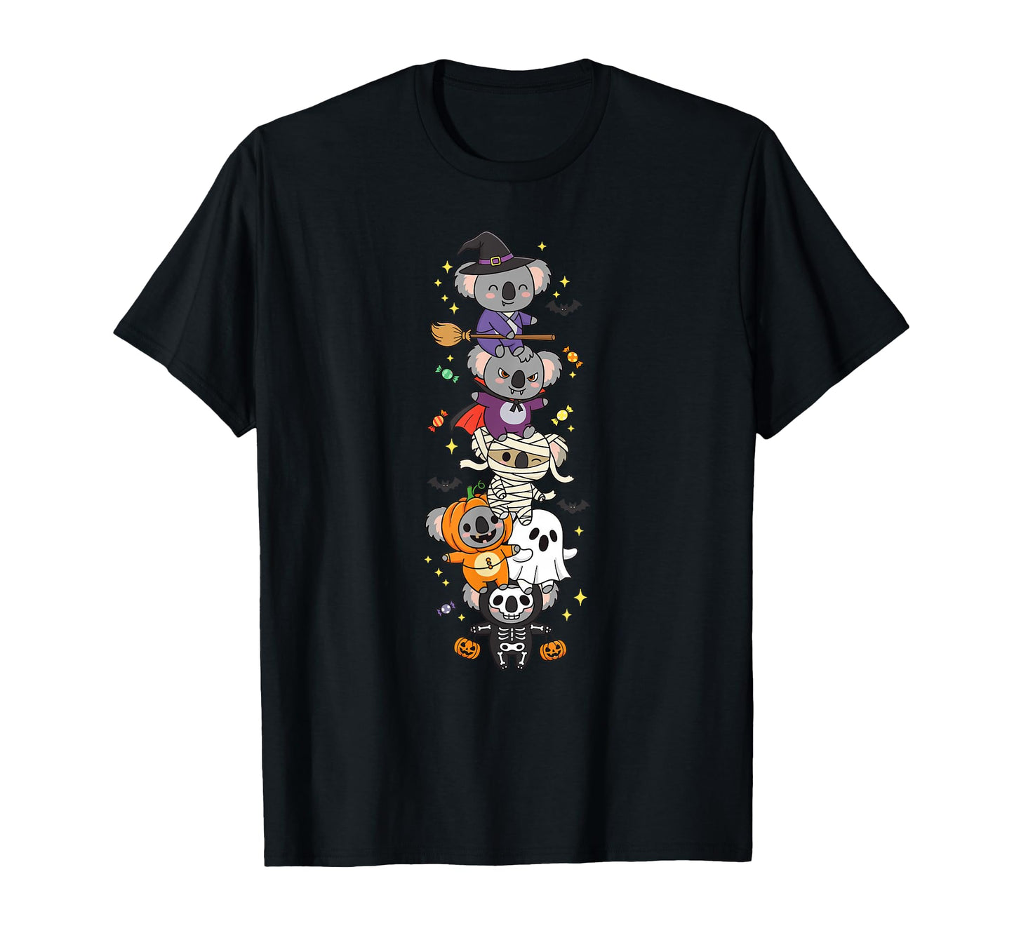 Funny Koala Witch Vampire Ghost Halloween Kids Mens Womens T-Shirt