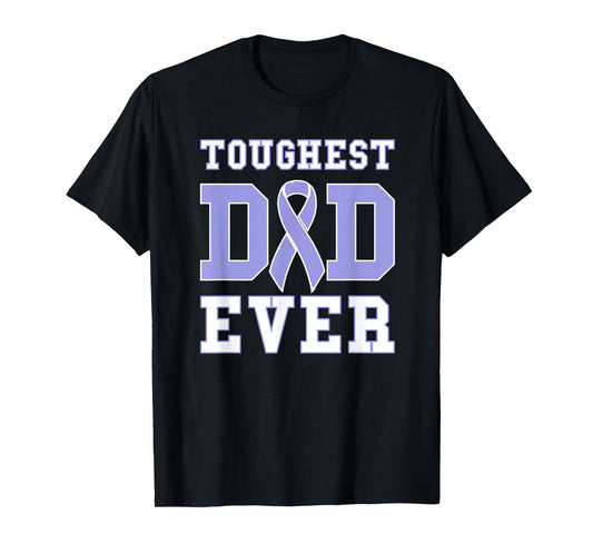 Toughest Dad Ever - Esophageal Cancer Awareness Ribbon T-Shirt