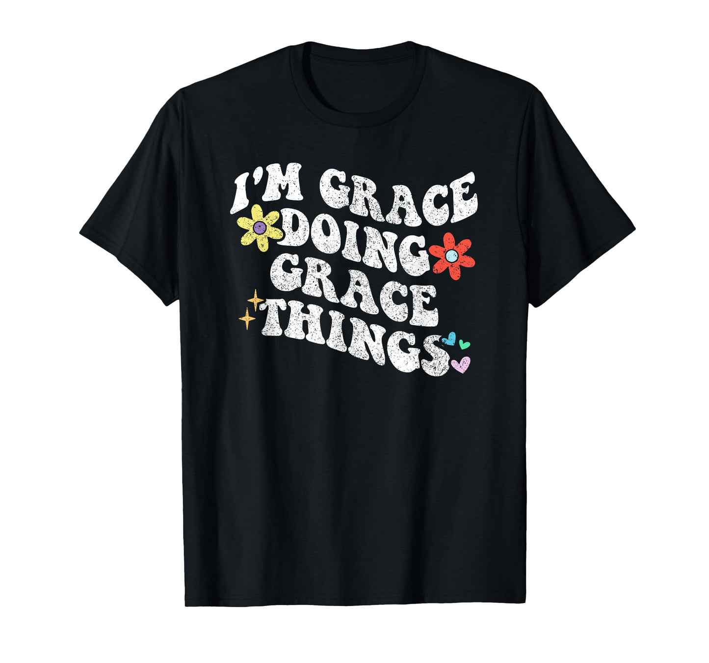 Retro Groovy Im GRACE Doing GRACE Things Funny Mother's Day T-Shirt