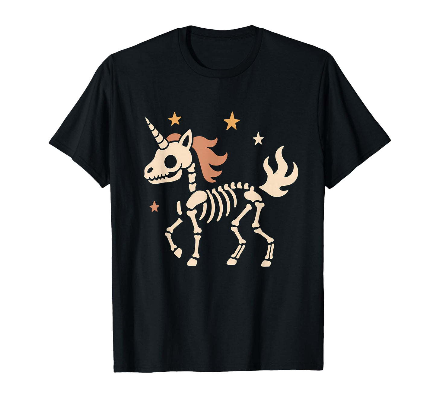 Unicorn Skeleton with Stars T-Shirt
