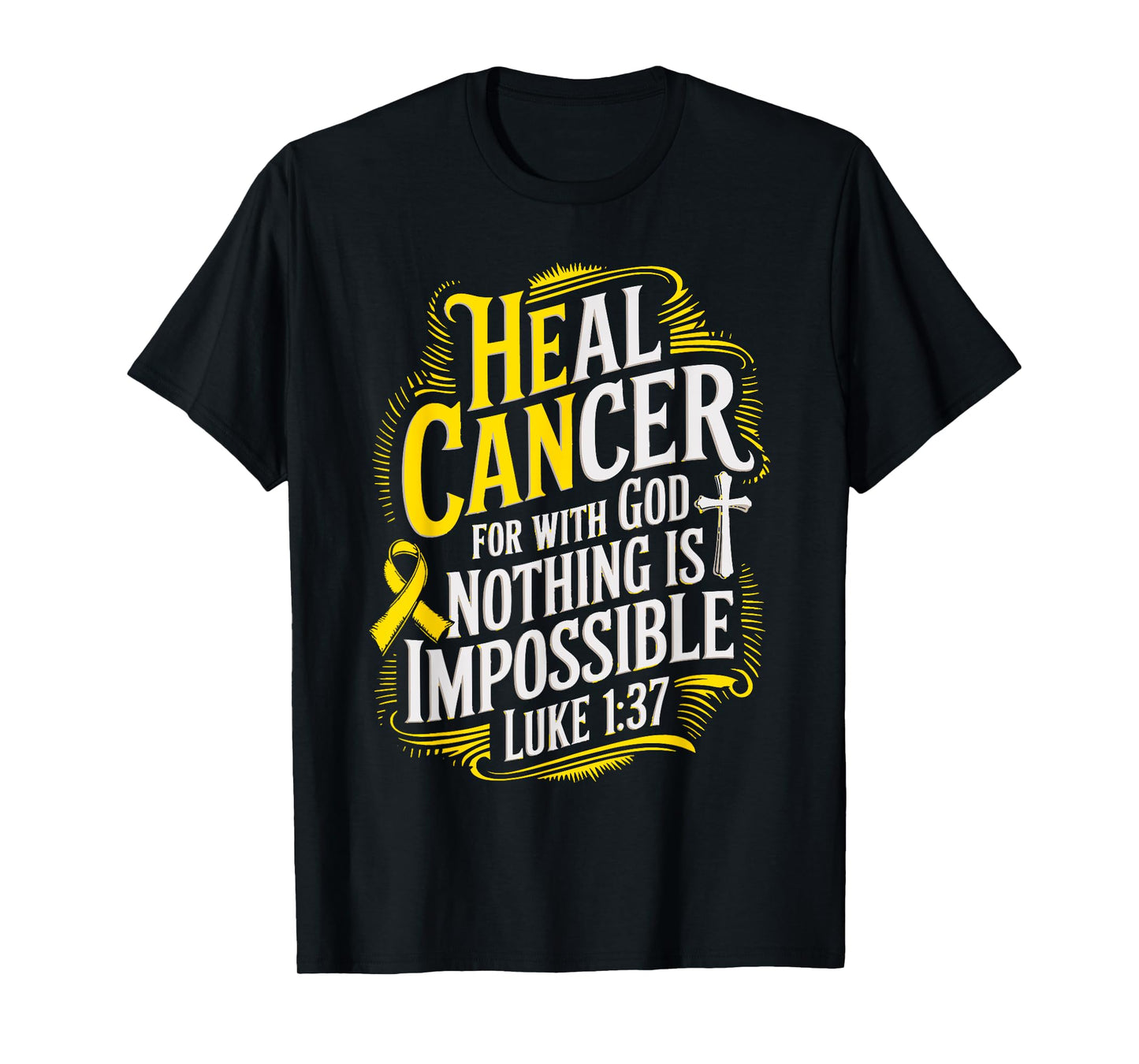 Heal Cancer Survivor Childhood Cancer Awareness T-Shirt