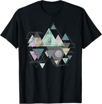 Funny Geometric Mountain Abstract Geometry Outdoor Gifts T-Shirt