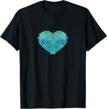 Heart Teal Watercolor Gift for a Girl T-Shirt
