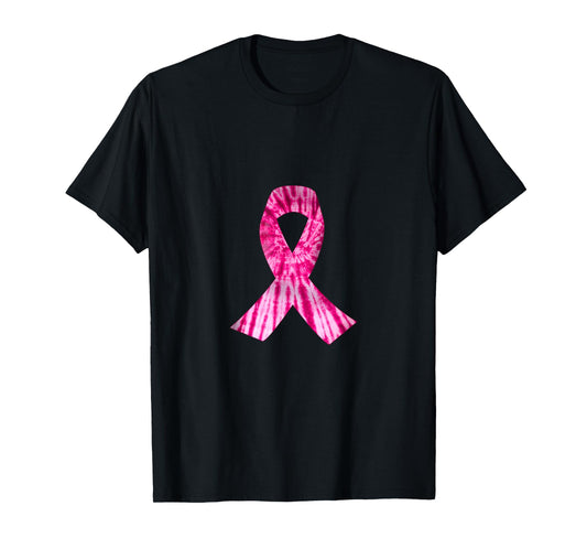 Pink Ribbon Tie Dye Breast Cancer Awareness Women T-Shirt
