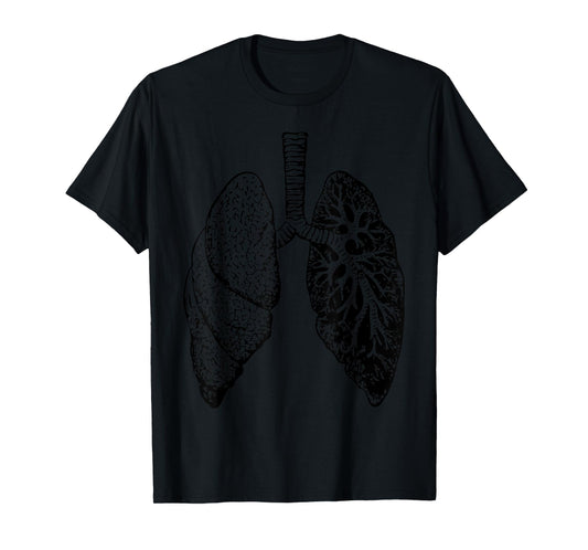 Lung Diagram Shirt Doctor Nurse Lungs Chart T-Shirt T-Shirt