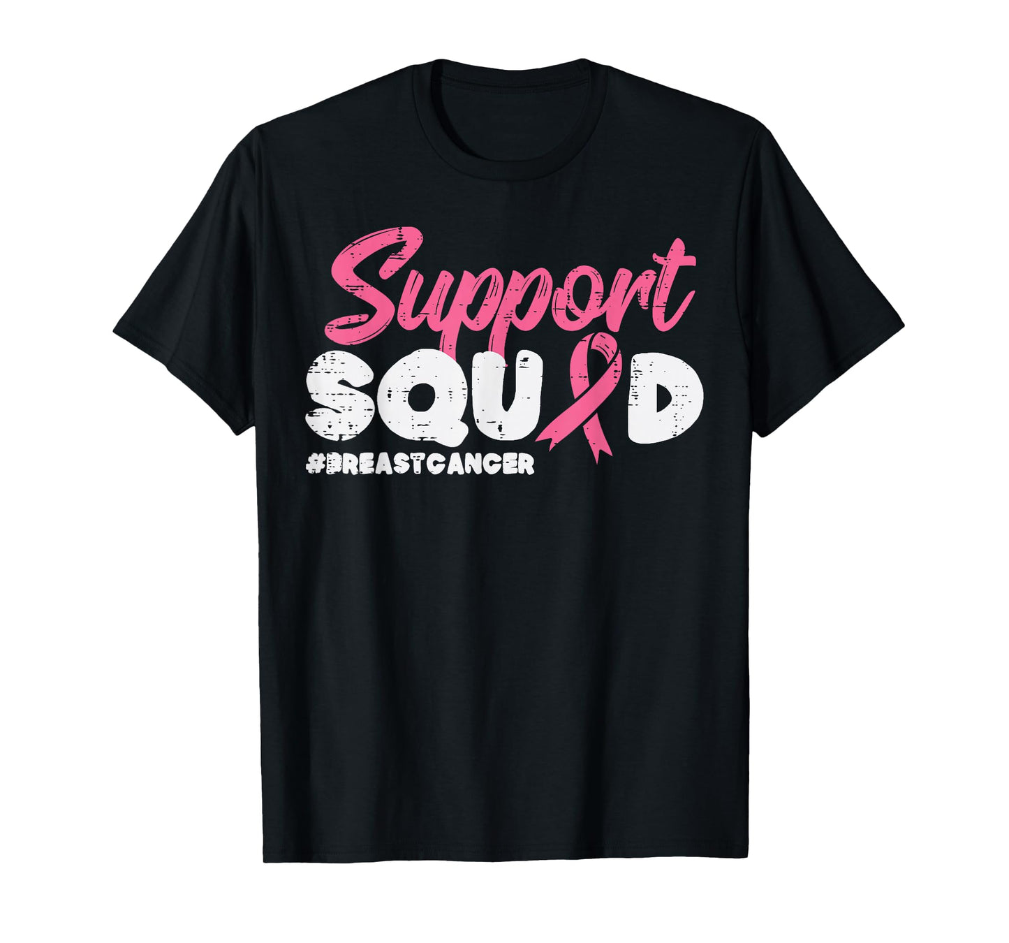 Support Squad Breast Cancer Awareness Ribbon Men Women Kids T-Shirt