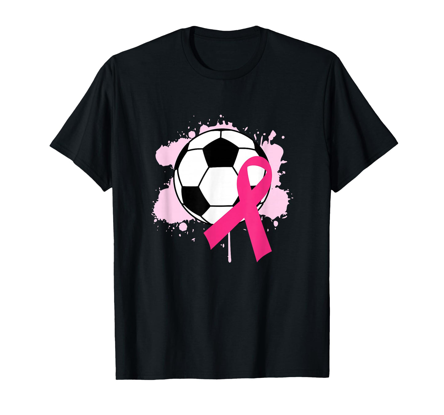 Breast Cancer Awareness Soccer Ball Pink Ribbon T-Shirt