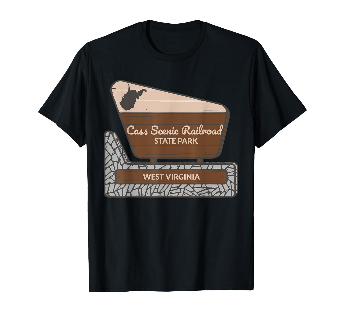 Cass Scenic Railroad State Park West Virginia Welcome Sign T-Shirt