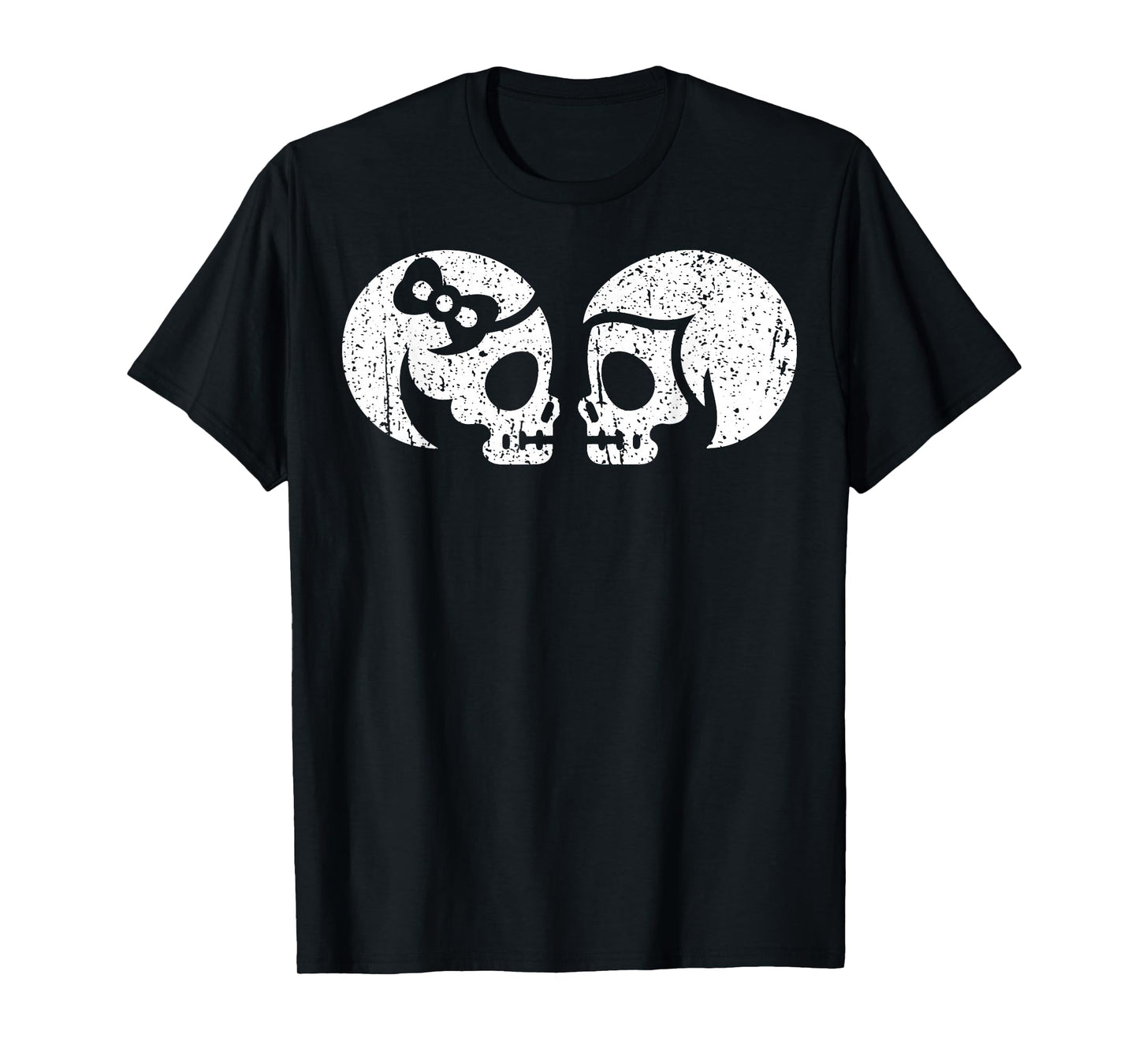 Halloween Couple Skulls - Halloween T-Shirt