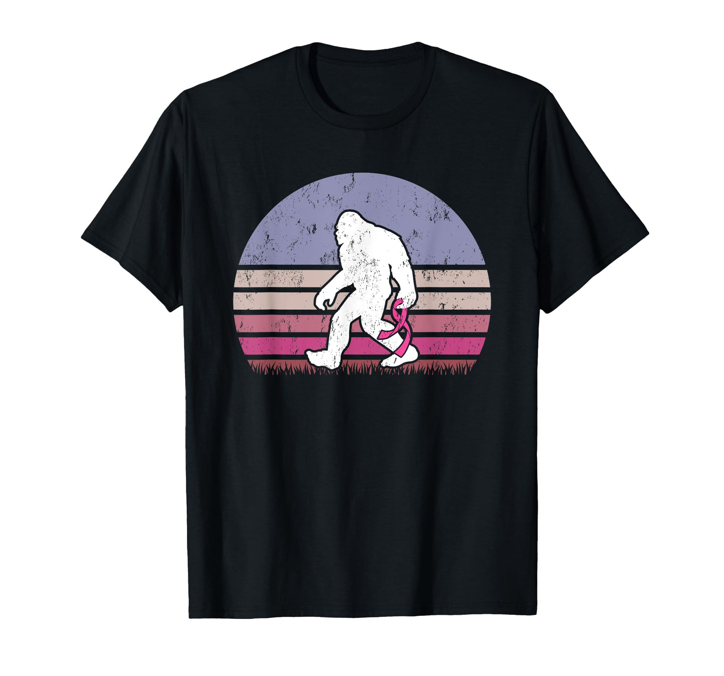 Vintage Bigfoot Breast Cancer Awareness T-Shirt