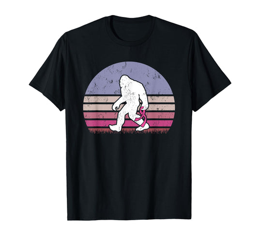 Vintage Bigfoot Breast Cancer Awareness T-Shirt