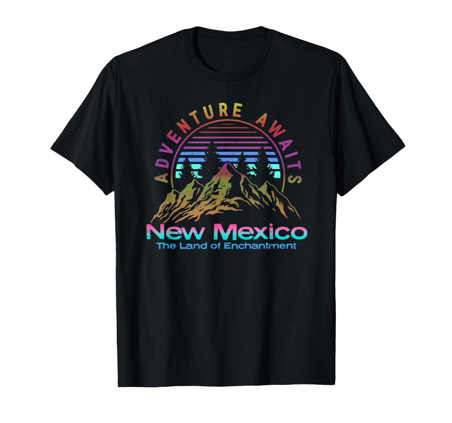 New Mexico State Retro Vintage Outdoors & NM Mountains T-Shirt