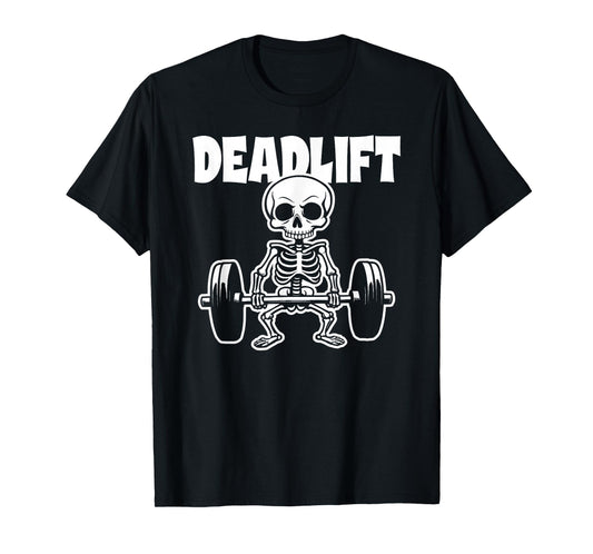 Deadlift Halloween Skeleton Deadlifting Barbell Deadlifter T-Shirt