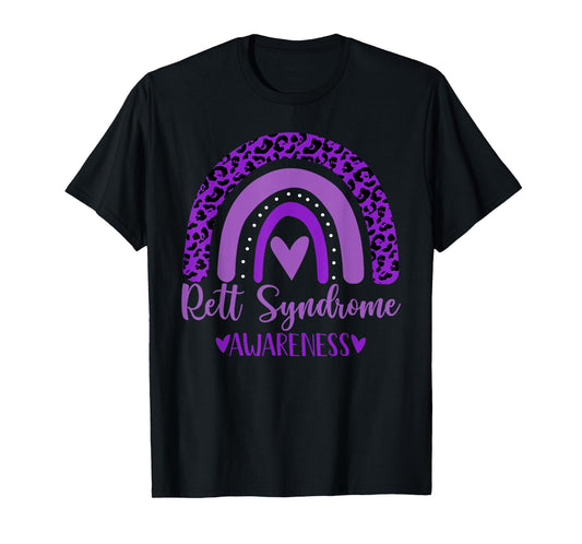 we wear Purple rainbow awsewome for Rett Syndrome Awareness T-Shirt
