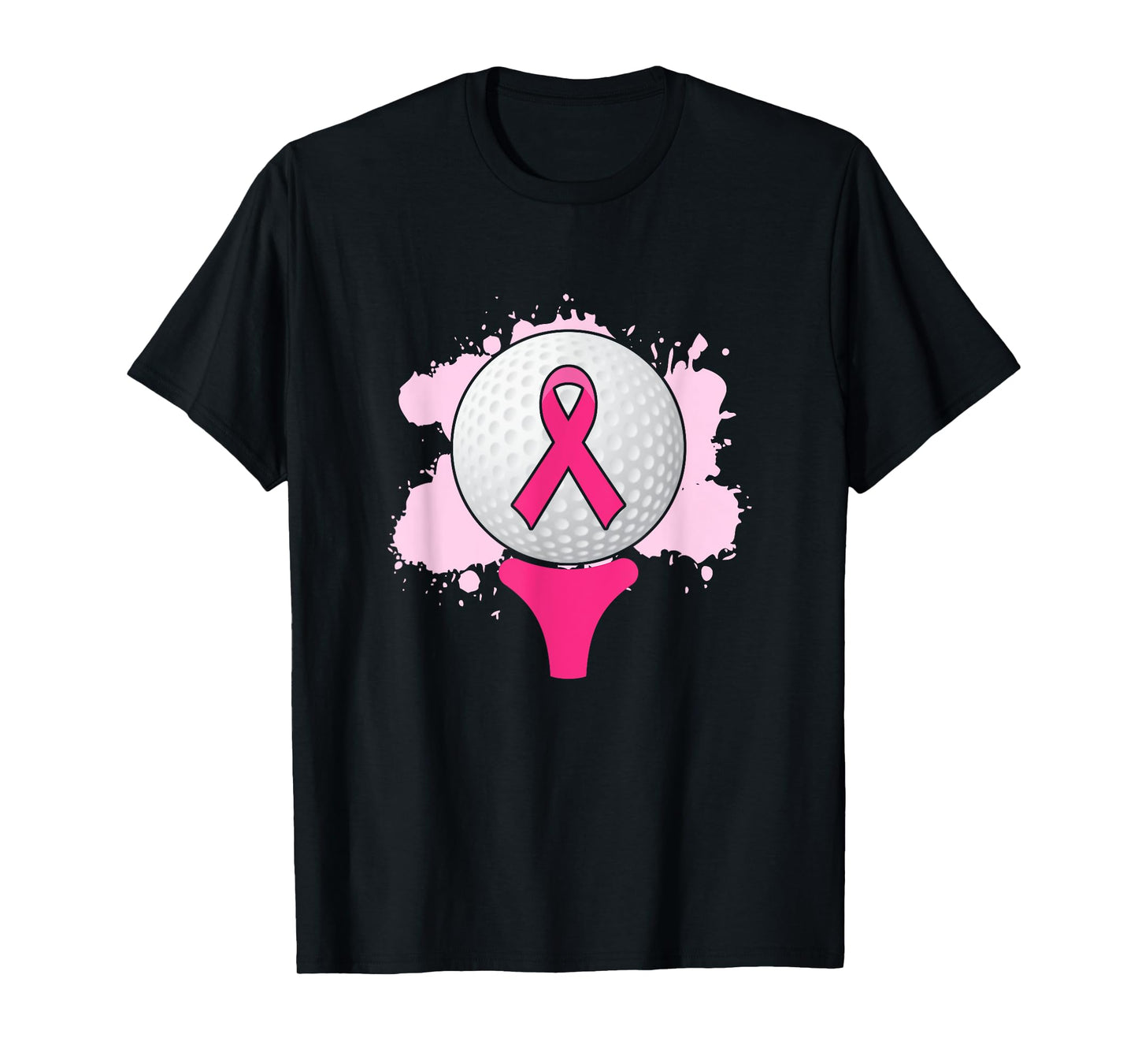 Breast Cancer Awareness Golf Ball Pink Ribbon T-Shirt