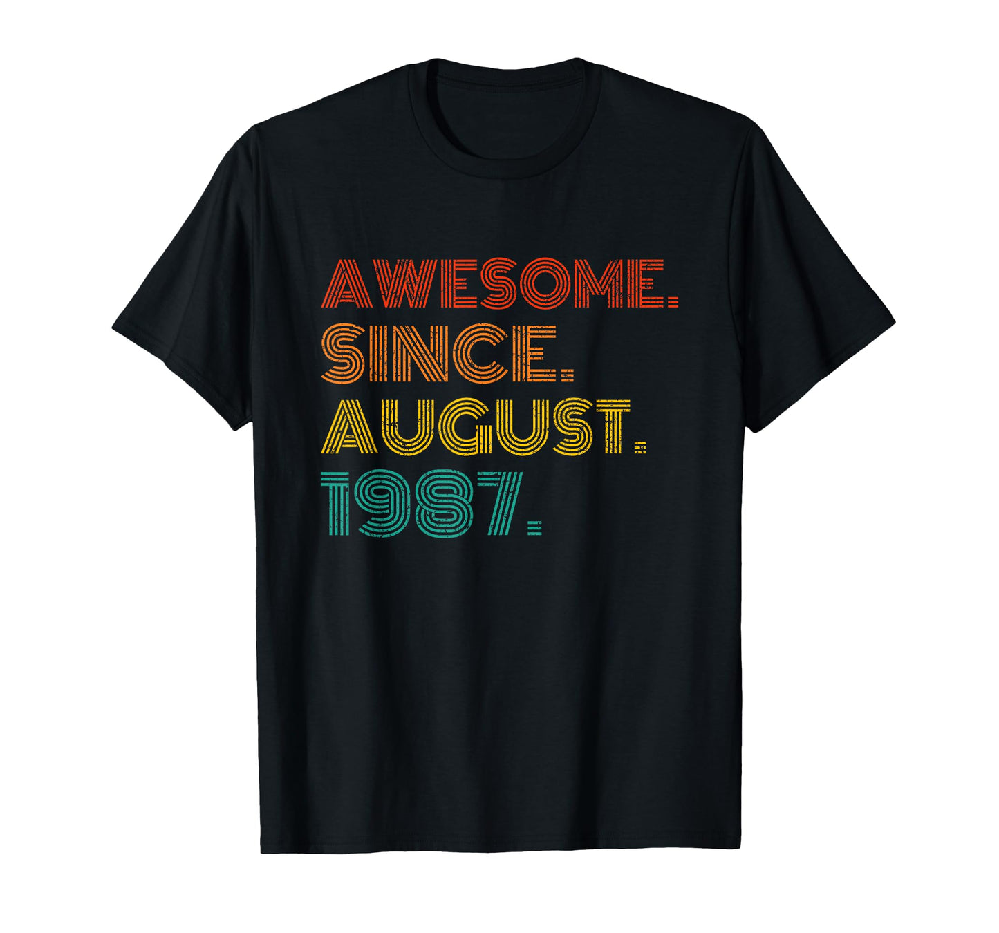 Awesome Since August 1987 Birthday Gifts Idea 1987 Vintage T-Shirt