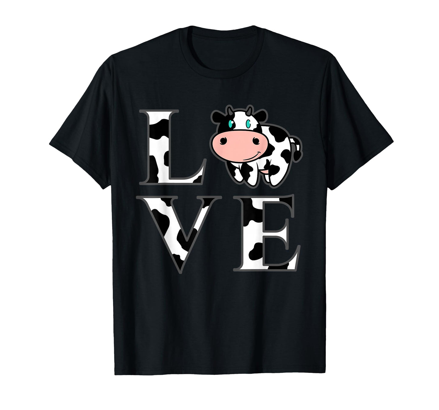 Cute Cow Print I Love Cows Funny Farming Gift Men Women Kids T-Shirt