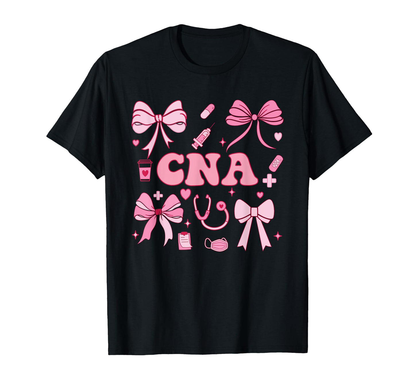 CNA Certified Nurse Assistant Coquette Bow T-Shirt
