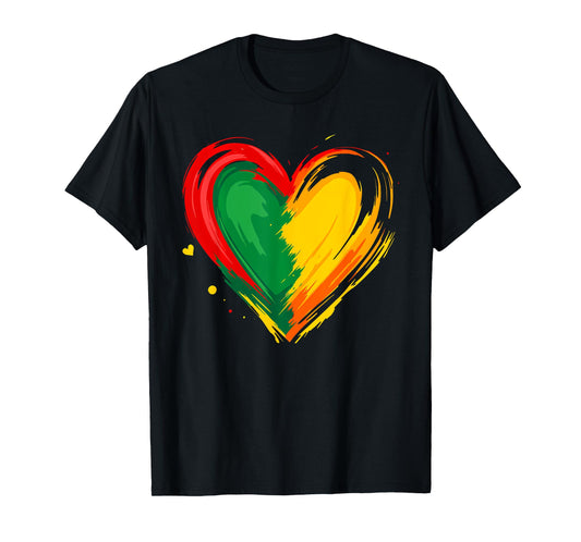 African Heart Black History Month African American T-Shirt