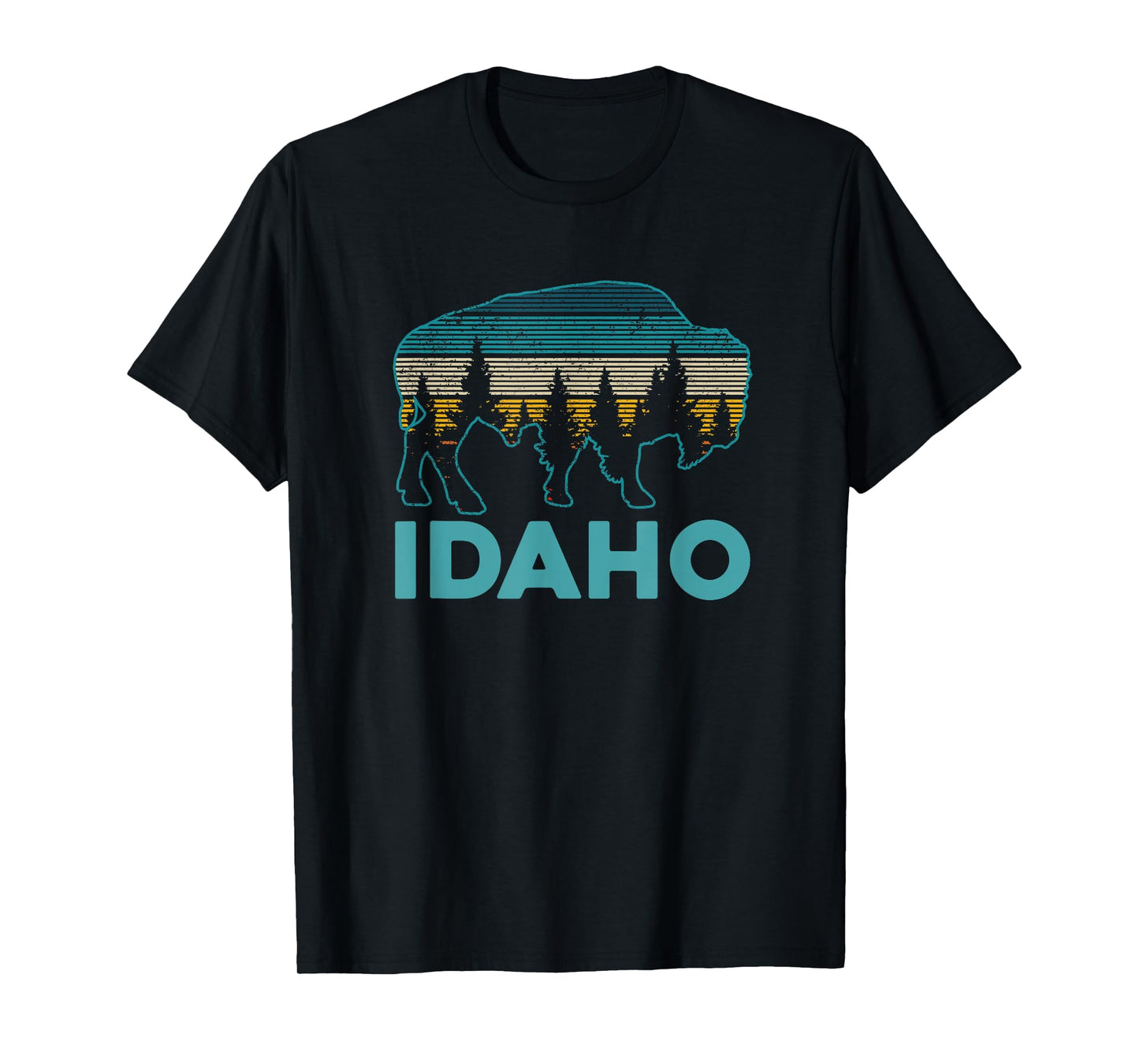 Idaho Bison Vintage American Buffalo Souvenir Gift T-Shirt